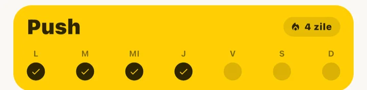 Splitul săptămânii, cu zilele bifate